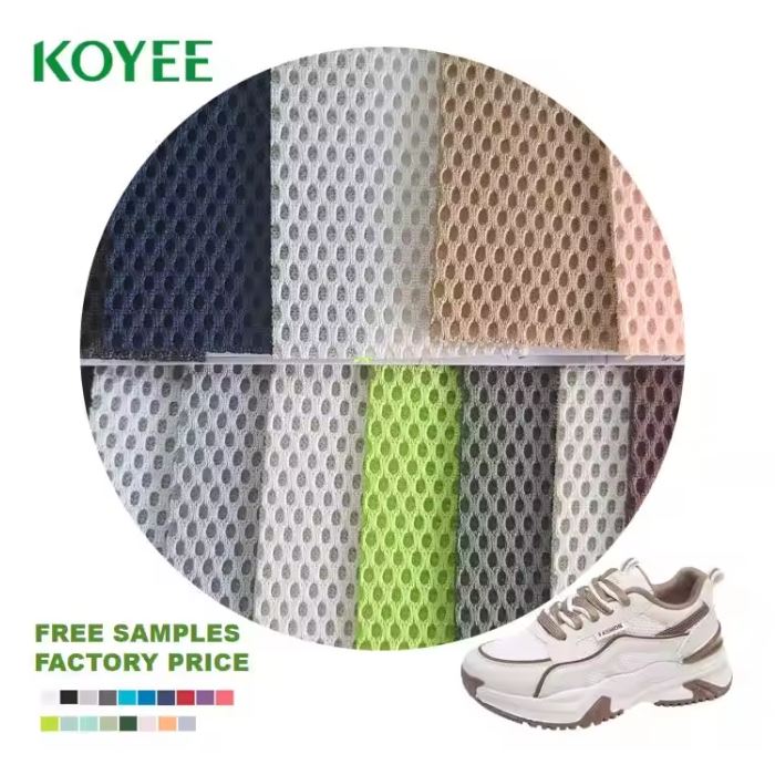 2024 Custom 100%Polyester 3d Air Spacer Sandwich Quick Dry Sport Mesh Bird Eye Mesh Fabric For Sports Shoes