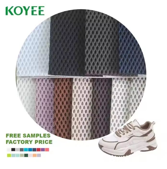 2024 Custom 100%Polyester 3d Air Spacer Sandwich Quick Dry Sport Mesh Bird Eye Mesh Fabric For Sports Shoes