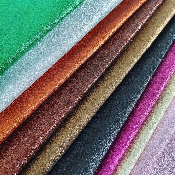 Glitter Synthetic Leather Sparkling Shiny Material For Shoes Bags factory
