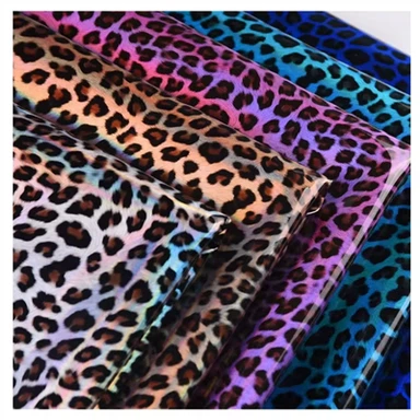 Lasirano PVC usnje z leopardjim vzorcem