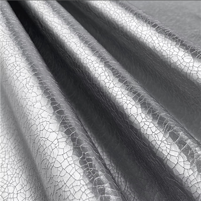 Nov trend 0.6mm Metallic Crack teksturirano PU usnje iz mikrovlaken za torbe in čevlje Še ni ocen